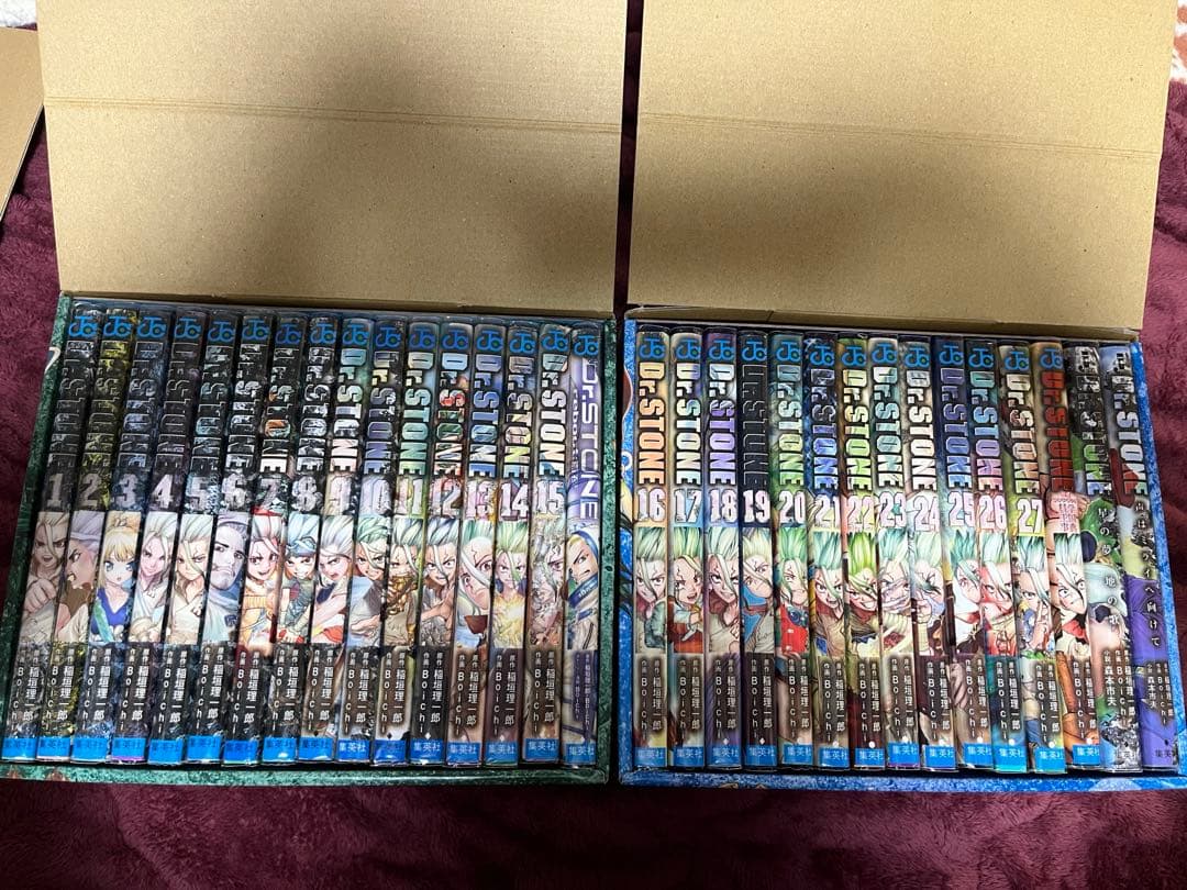 Dr.STONE 1〜27巻　全巻　番外編　reboot:百夜　小説　収納BOX Dr.STONE 1〜27巻 全巻 番外編 reboot:百夜 小説 収納BOX - メルカリ