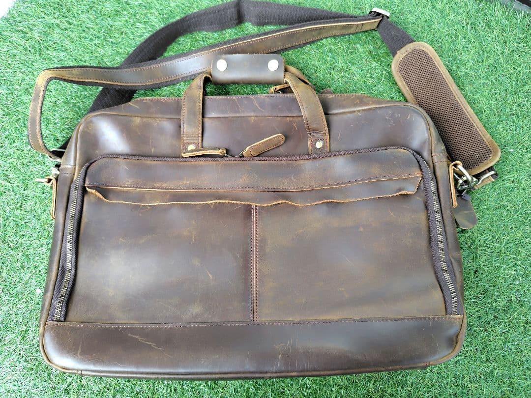 レザー 製 ビジネスバッグ ブラウン - メルカリ