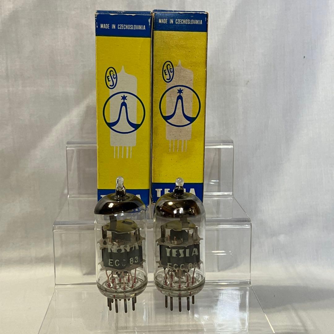 TESLA ECC83 NOS 真空管 旧チェコスロバキア製 2本セット -1
