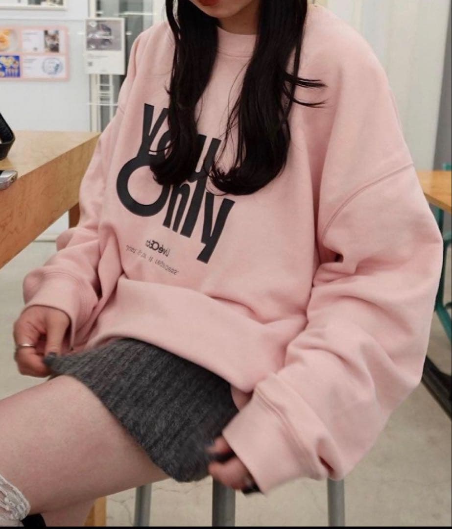 kastaneカスタネ山田yamada企画ウォッシュドロゴスウェット　ピンク kastaneカスタネ山田yamada企画ウォッシュドロゴスウェット ピンク