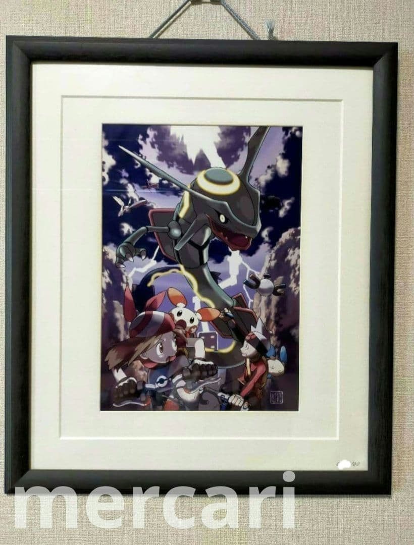 【100枚限定】ポケモン　コレクタブルアート　レックウザ逆鱗 2026年最新】レックウザ逆鱗の人気アイテム - メルカリ