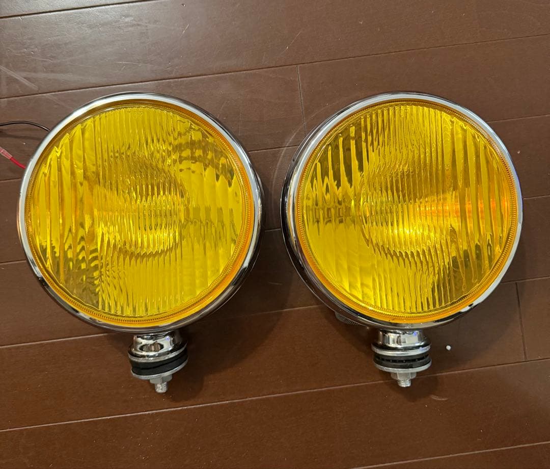 200φ 丸型フォグランプ2個セット フォグランプ 丸型 汎用 200ミリ 100W 12V・24V H3 LED可 大型 メッキ