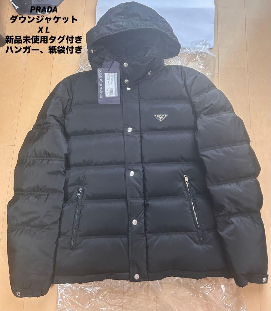 PRADA プラダダウンジャケット ブラック 黒X L - メルカリ