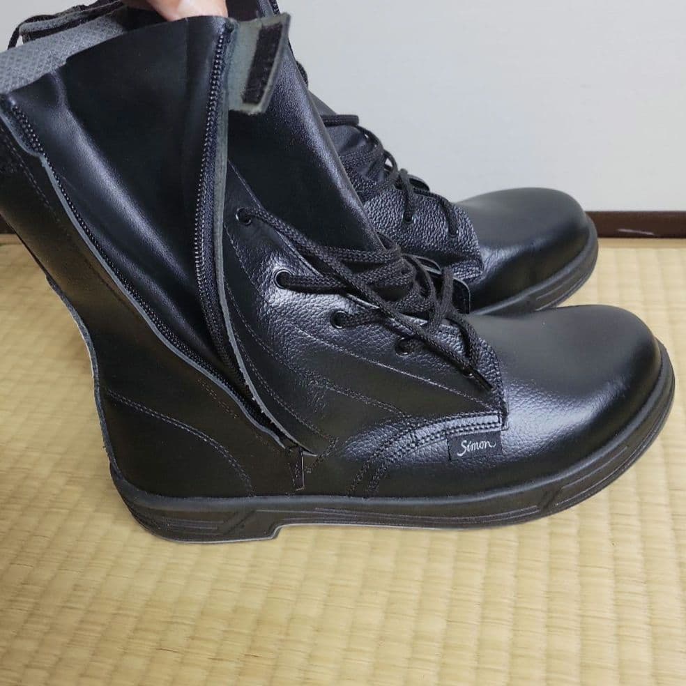 JIS規格 安全靴 シモン Simon 27 ハイカット 黒 ブーツ 反射材 - メルカリ