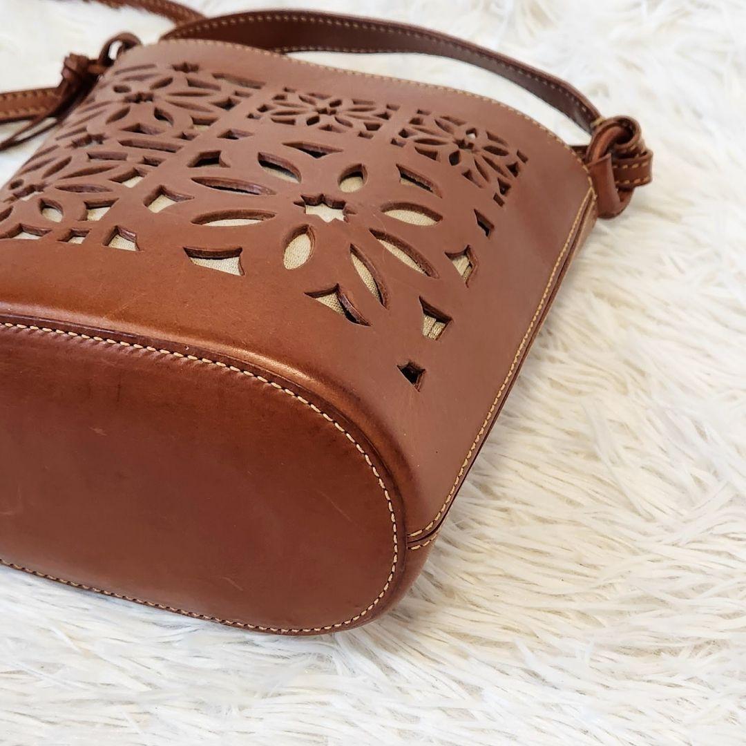 《美品》genten ゲンテン マルチカットワーク ショルダーバッグ 2way