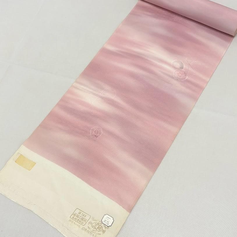 ゆりのはな 色無地着尺 反物 地紋入り ボカシ染め 丹後ちりめん 正絹