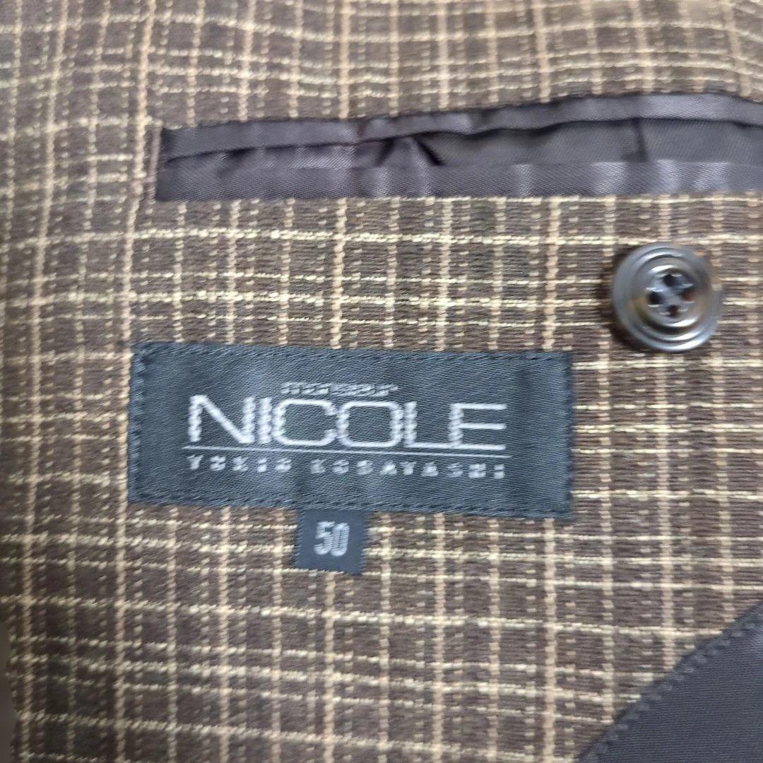 ムッシュニコル セットアップ 小林由紀夫 チェック カジュアルスーツ