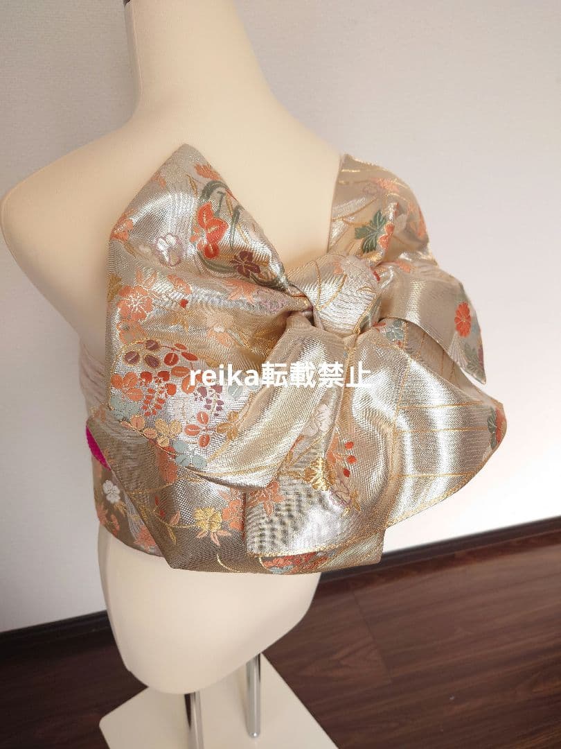 正絹 二部式 作り帯 振袖 成人式 十三詣り 一点物 - メルカリ