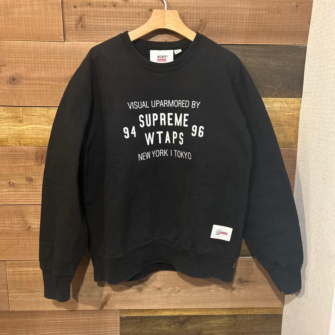 Supreme WTAPS スウェット　ブラック ドゥ♪｜supreme✖︎wtapsのスウェットを使ったコーディネート - WEAR
