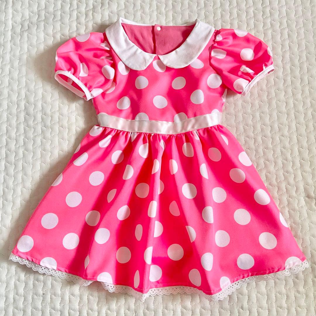ミニー ピンク ドット ワンピース 衣装 パルパルーザ ミニーちゃん 100