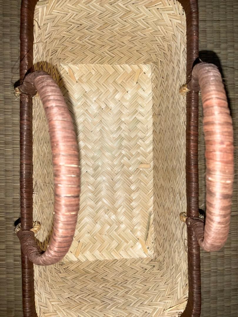 鳥越竹細工 市場かご エコバッグ 中サイズ 特選 ラスト1個 - バッグ