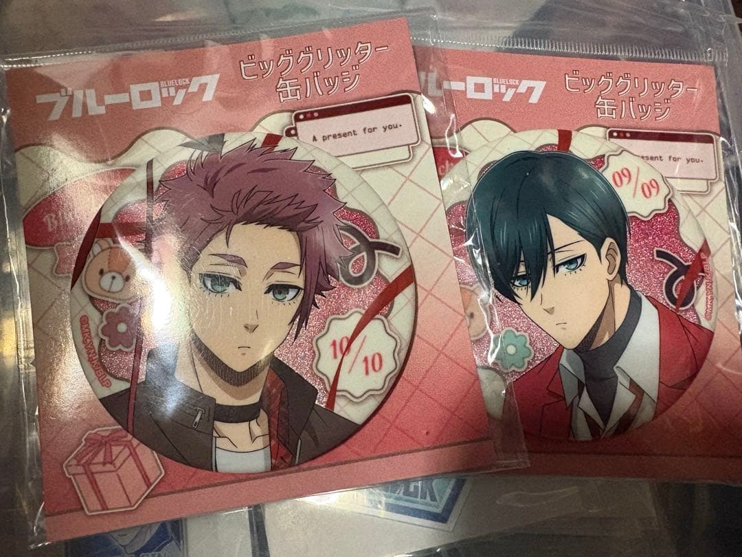 ブルーロック バレンタイン ビックグリッター缶バッジ 糸師冴 糸師凛