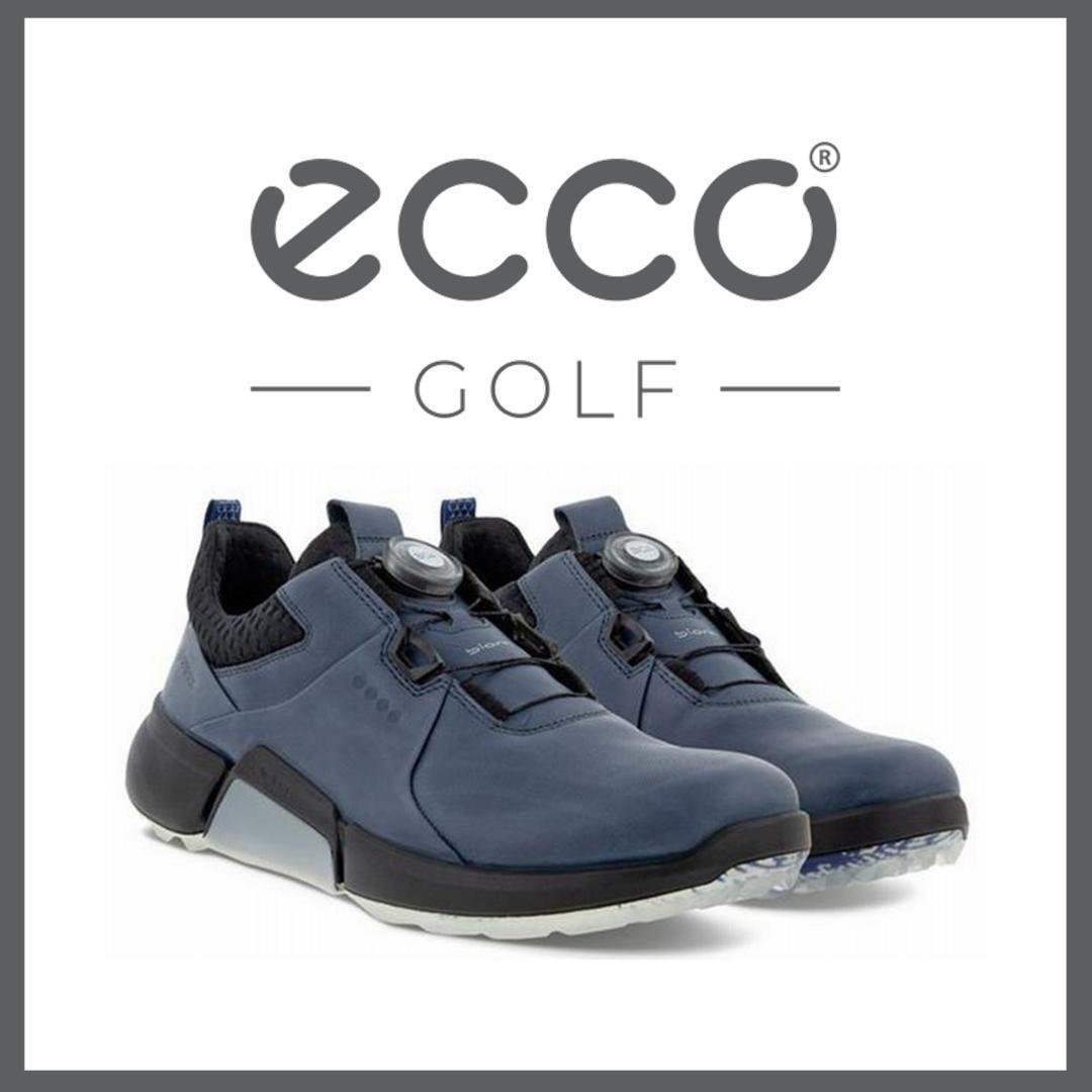 ○★新品未使用 エコー バイオムハイブリッド4 ゴルフシューズ ネイビー28cm エコー「バイオム H4 LACE」を試し履き この先進化の余地ある！？極上