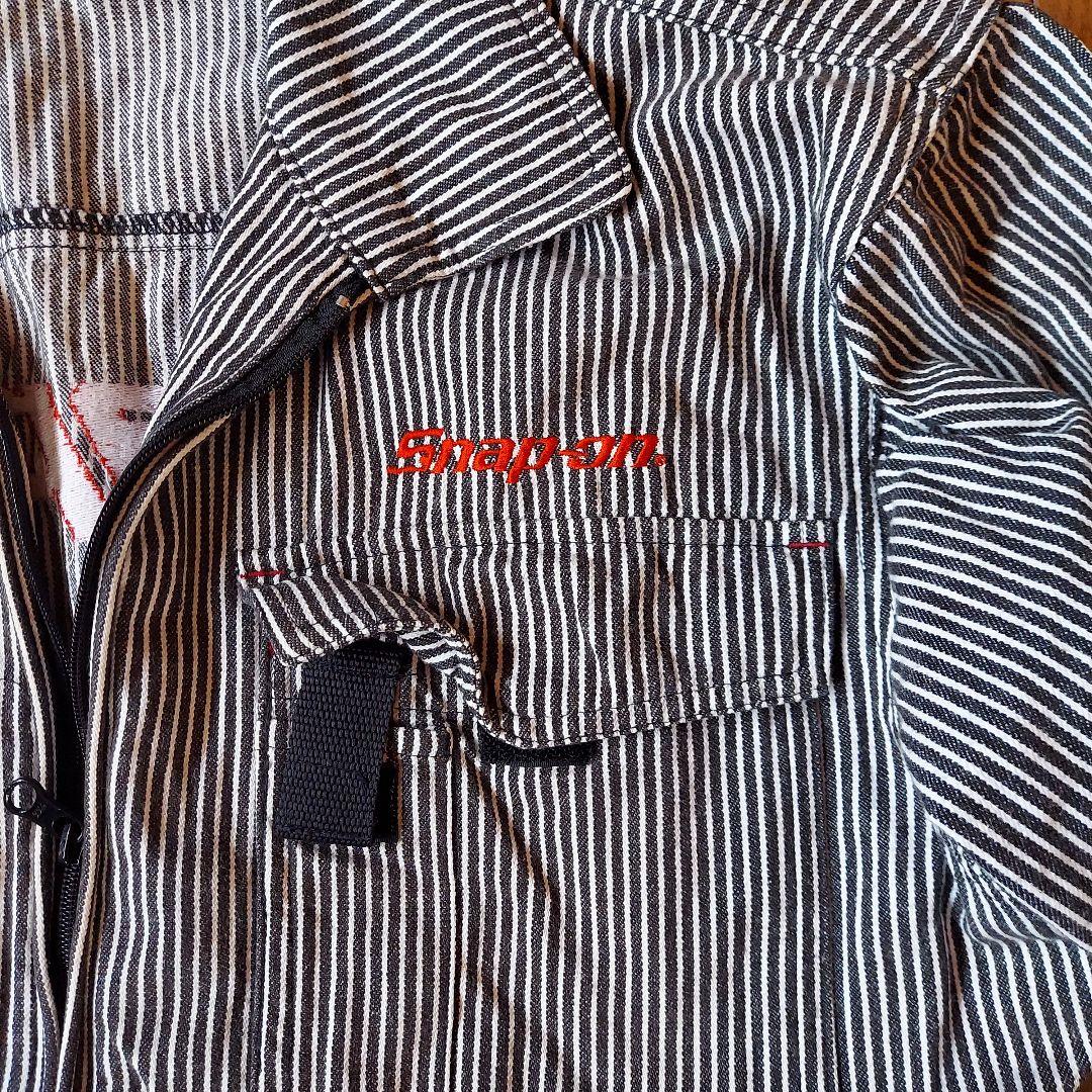 Snap-on ストライプオーバーオール - メルカリ