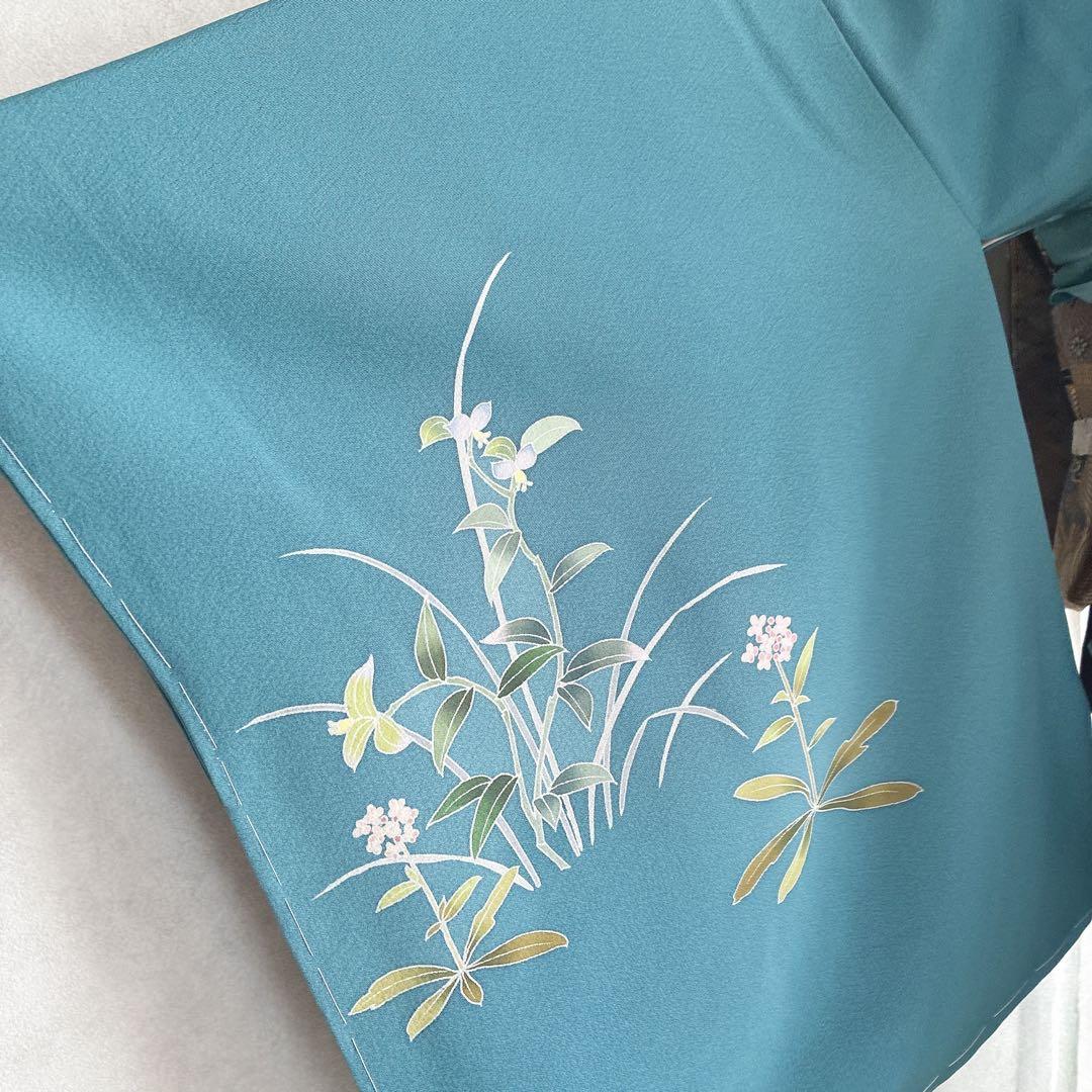 訪問着 フルセット 着物 正絹 トールサイズ 加賀友禅 高砂縮緬 しつけ