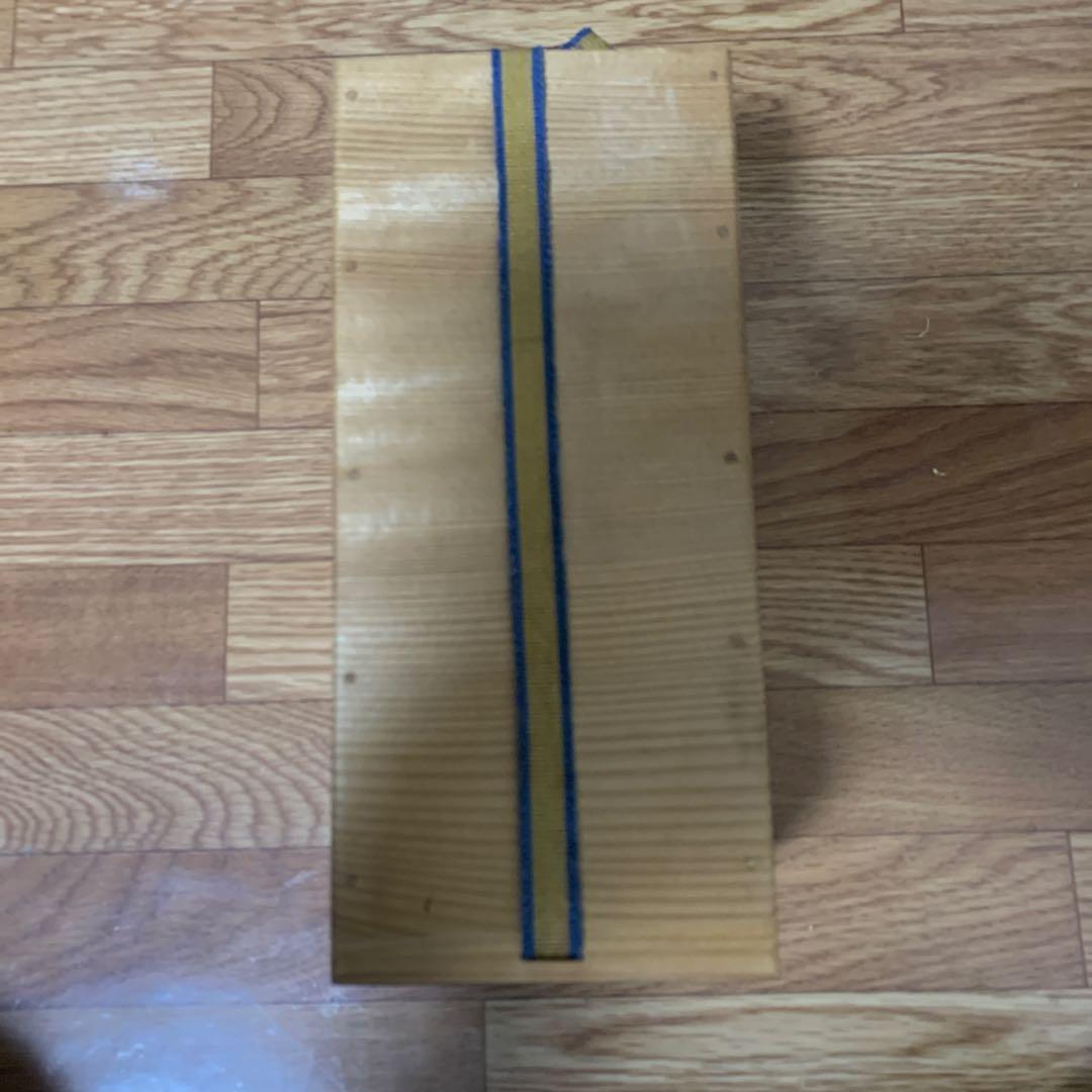 【箱の部品欠損？】緑色 陶器 花瓶 木箱付き 1.20kg