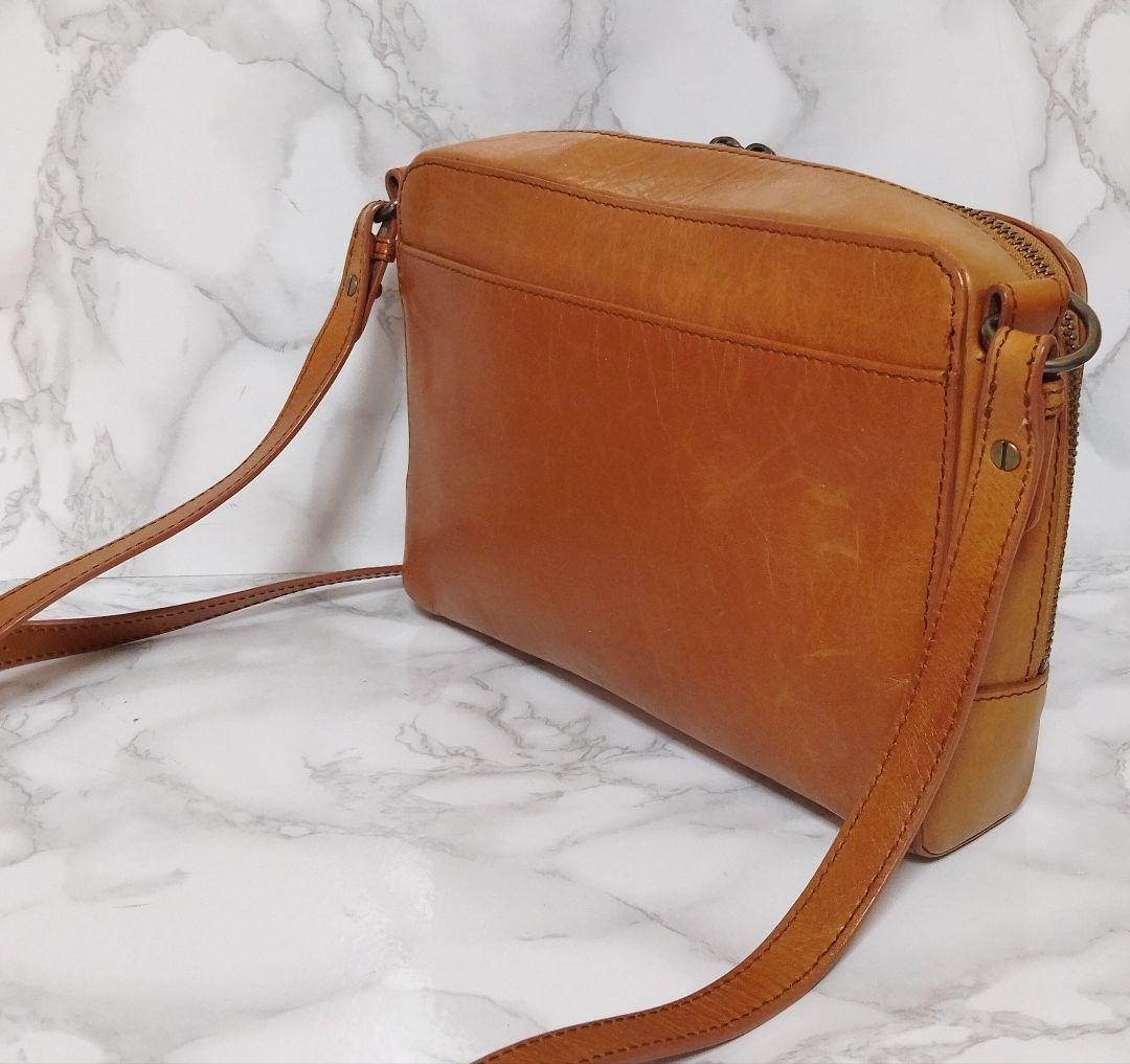 MOTHERHOUSE マザーハウス レザーショルダーバッグ 本革 斜め掛け