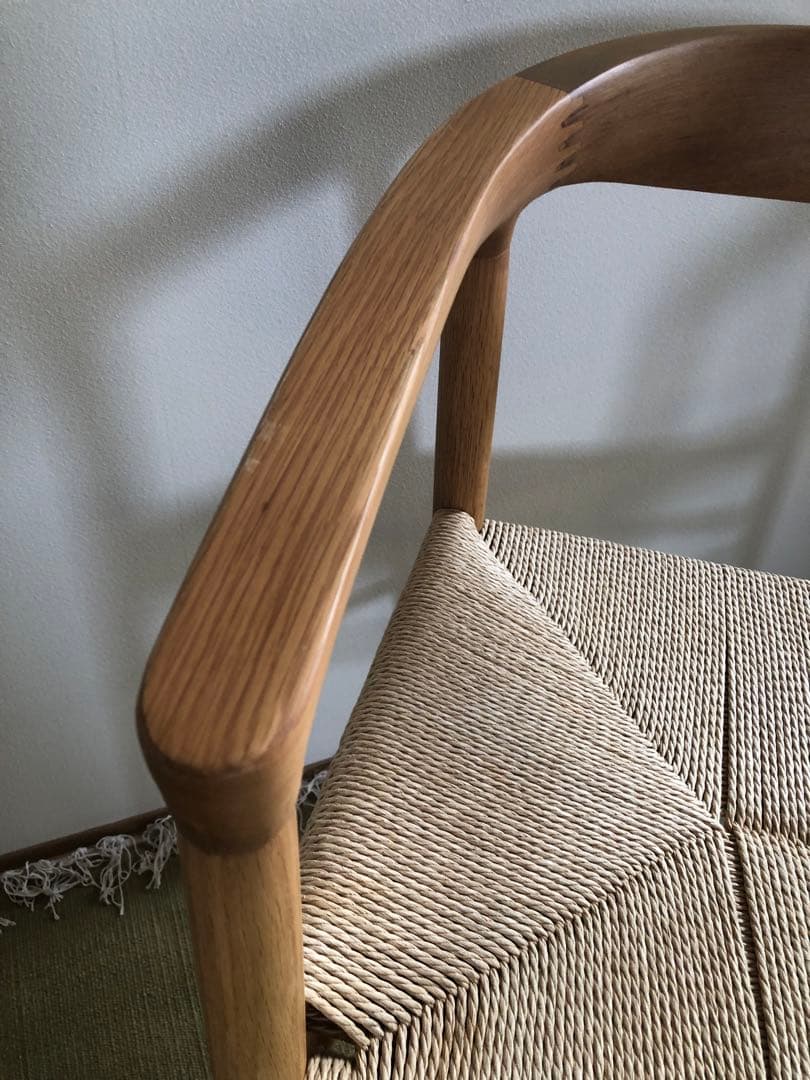 無印良品 MUJI オーク材 ペーパーコード アームチェア 肘掛け