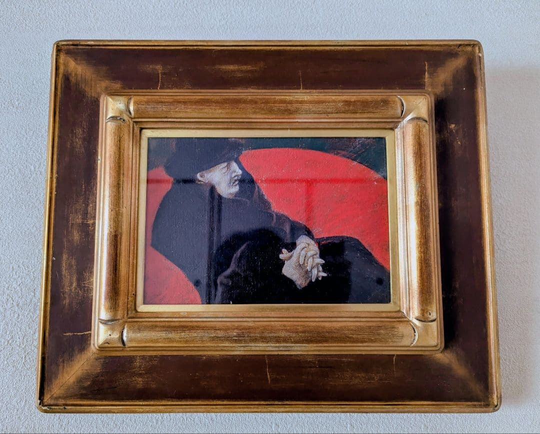 山本美次　油彩　「わすれられた人」額入り　値下げ