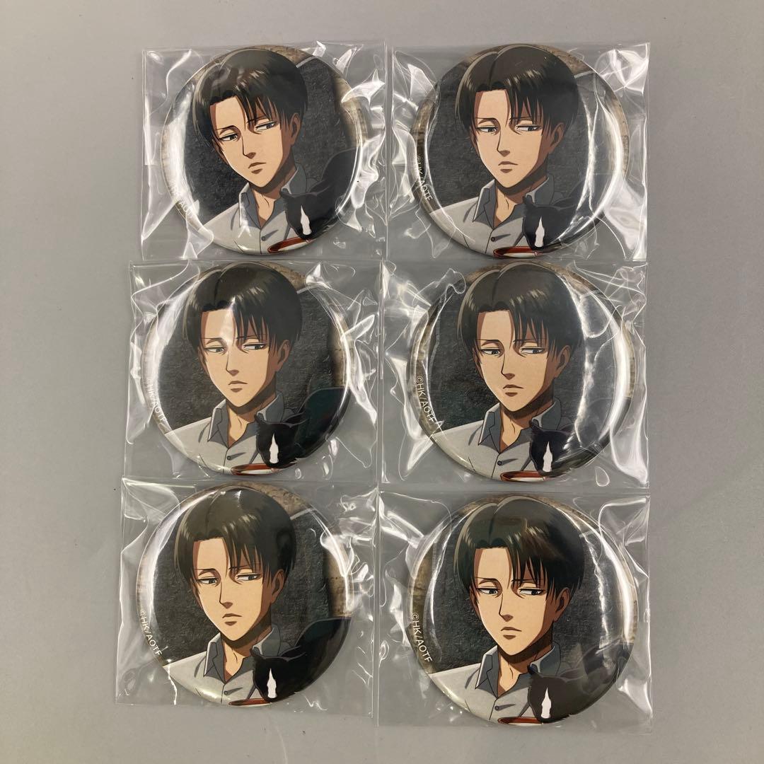 進撃の巨人 プリンセスカフェ 猫 リヴァイ 缶バッジ6個セット - メルカリ