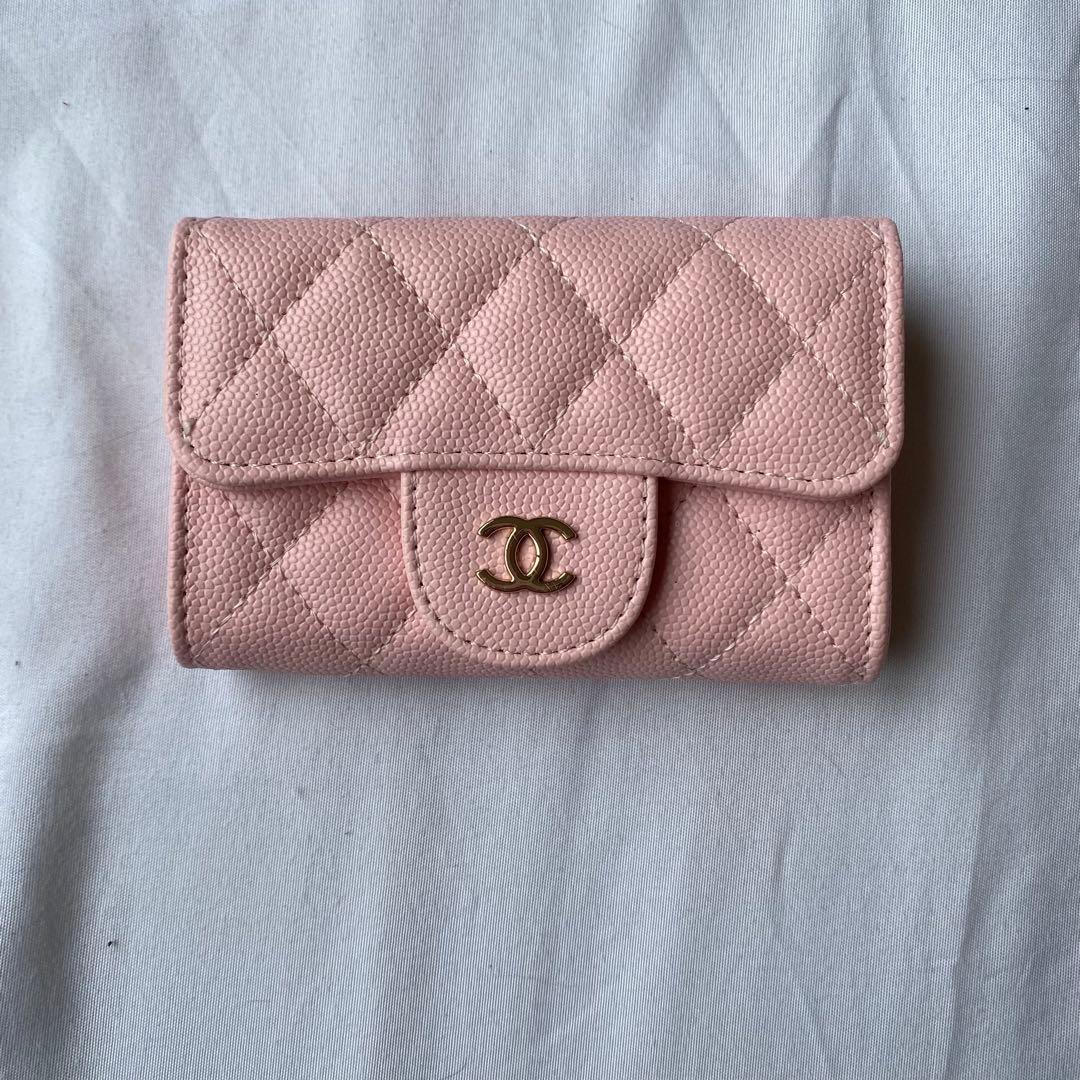 CHANEL ピンク キルティング 二つ折り財布 コインケース ノベルティ