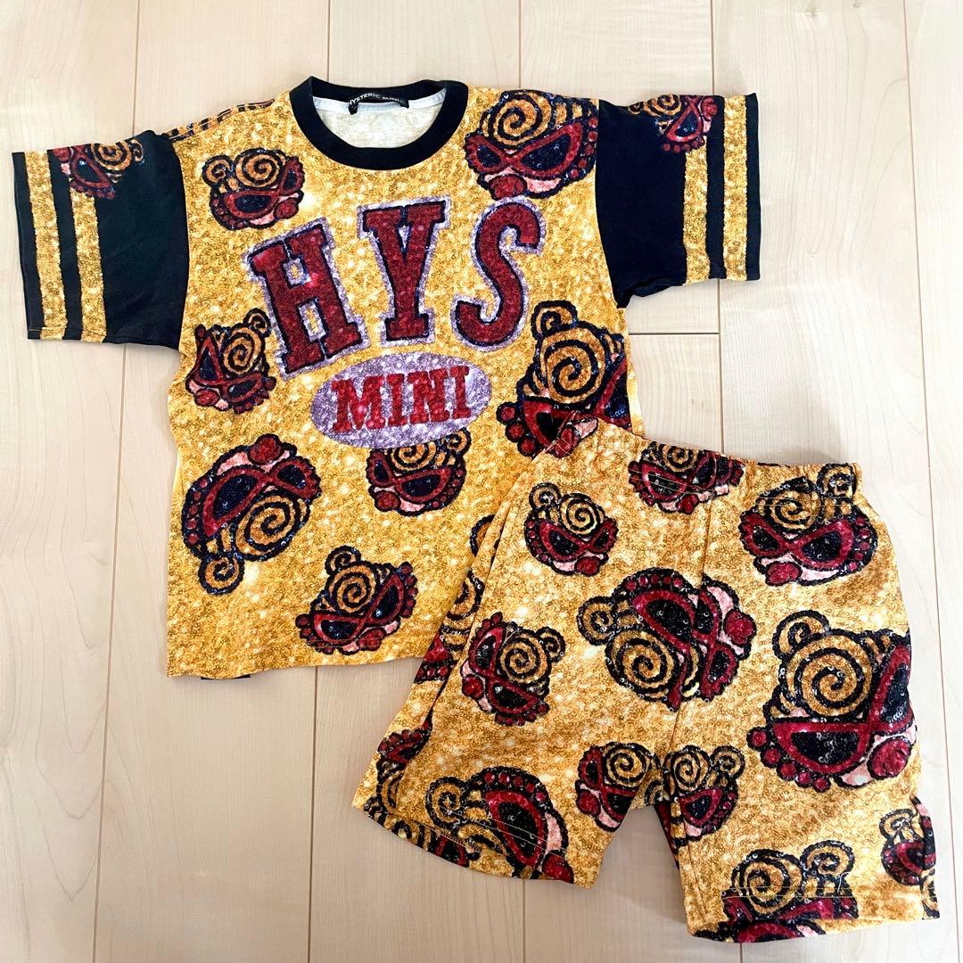ヒスミニ hysteric mini tシャツ ハーフパンツ スパンコール HYSTERIC MINI OFFICIAL(ヒステリックミニオフィシャル