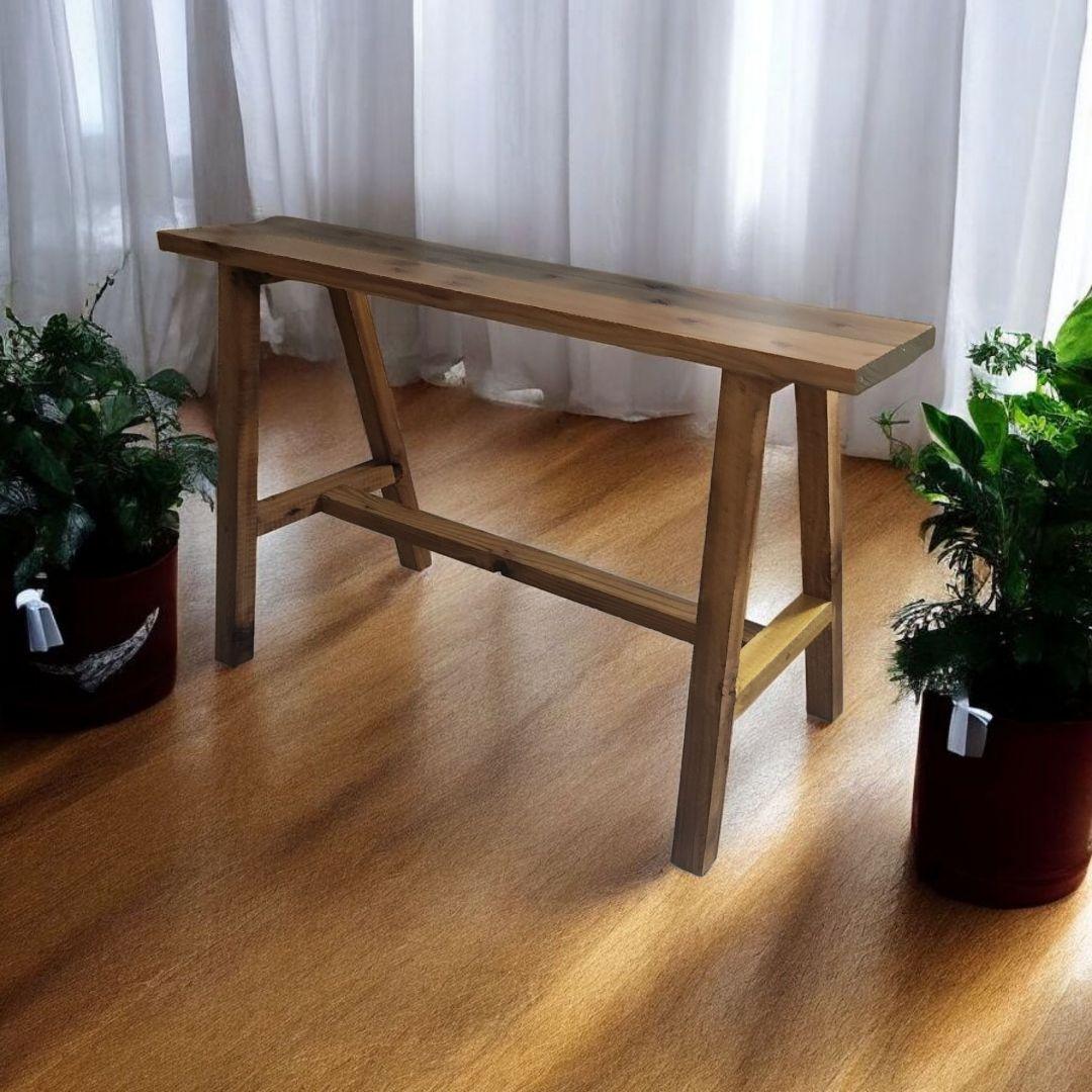 新生活を彩るシンプルな木製/ベンチ/スツールチェア 極厚 オールドチーク スツール 87cm 木製 ベンチ 木 おしゃれ 総無垢材