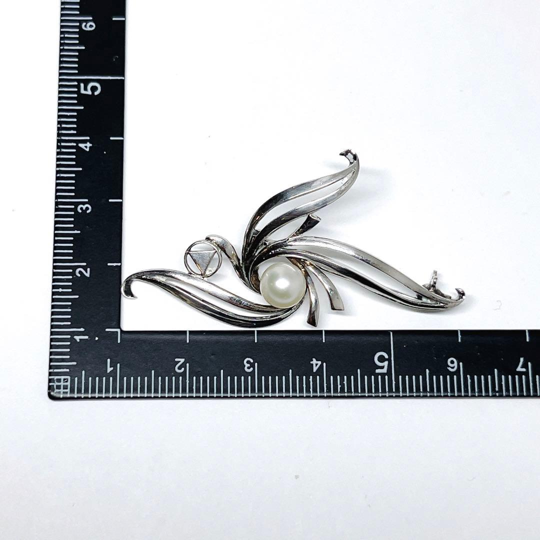 MIKIMOTO ミキモト パール 本真珠 ブローチ コサージュ シルバー