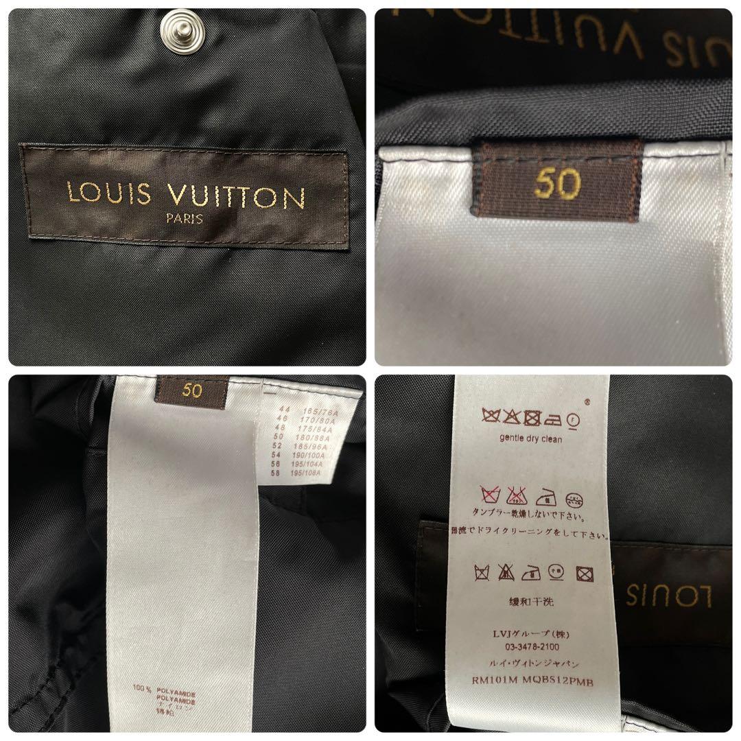 XLサイズ ルイヴィトン ナイロンジャケット 立体メタルロゴ 収納フード