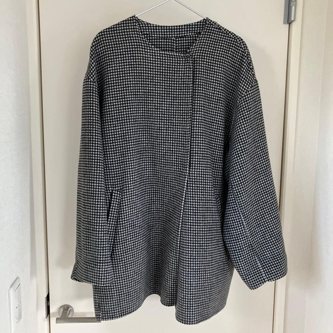 スローブイエナ ハミルトンダブルフェイスショートコート チェック