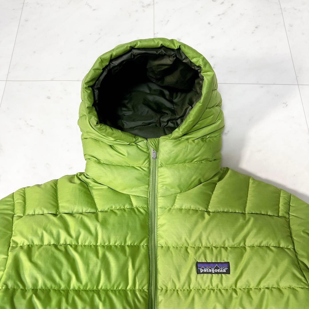 希少》パタゴニア ダウンセータープルオーバーフーディ 黄緑 Sサイズ