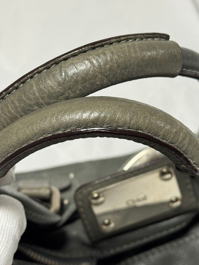 クロエ パディントン ハンドバッグ グレー シルバー金具 フィービー