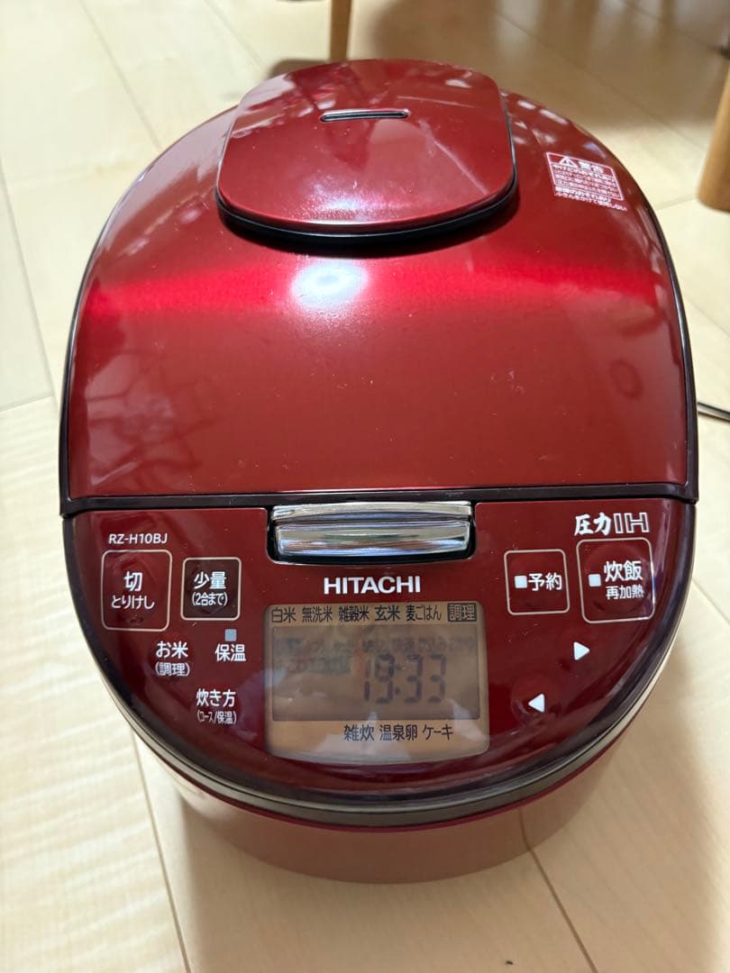 HITACHI 圧力IH炊飯器 RZ-H10BJ 赤 - メルカリ