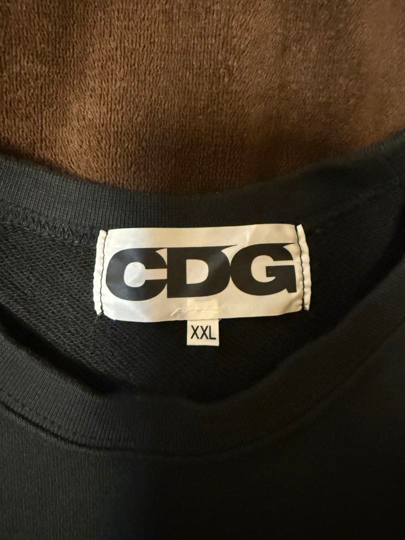 CDG LOGO CREW NECK SWEATSHIRTS ブラック - メルカリ