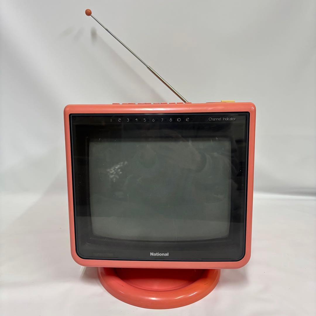 昭和レトロ national ブラウン管テレビ ピンクTH11-S29 - メルカリ