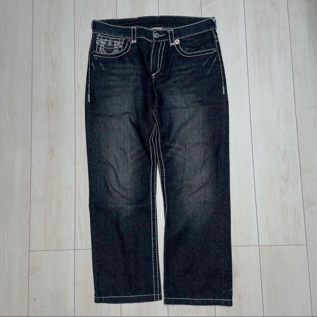 トゥルーレリジョン true religion デニム ブラック 極太ステッチ