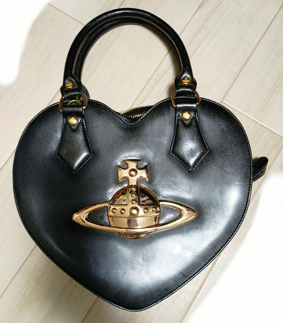 ヴィヴィアン・ウエストウッド　バッグ　ハート型 希少☆Louise/Orb【送込VivienneWestwood】ハート型CB Bag☆桃黒