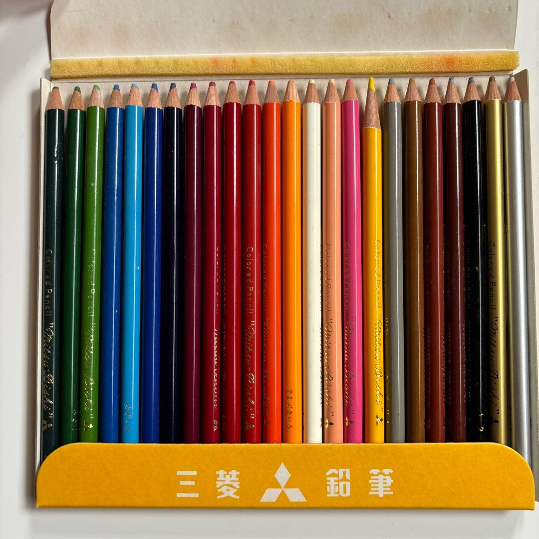 昭和レトロ✴︎三菱 色鉛筆 No. 850 24色・未使用✴︎ - メルカリ