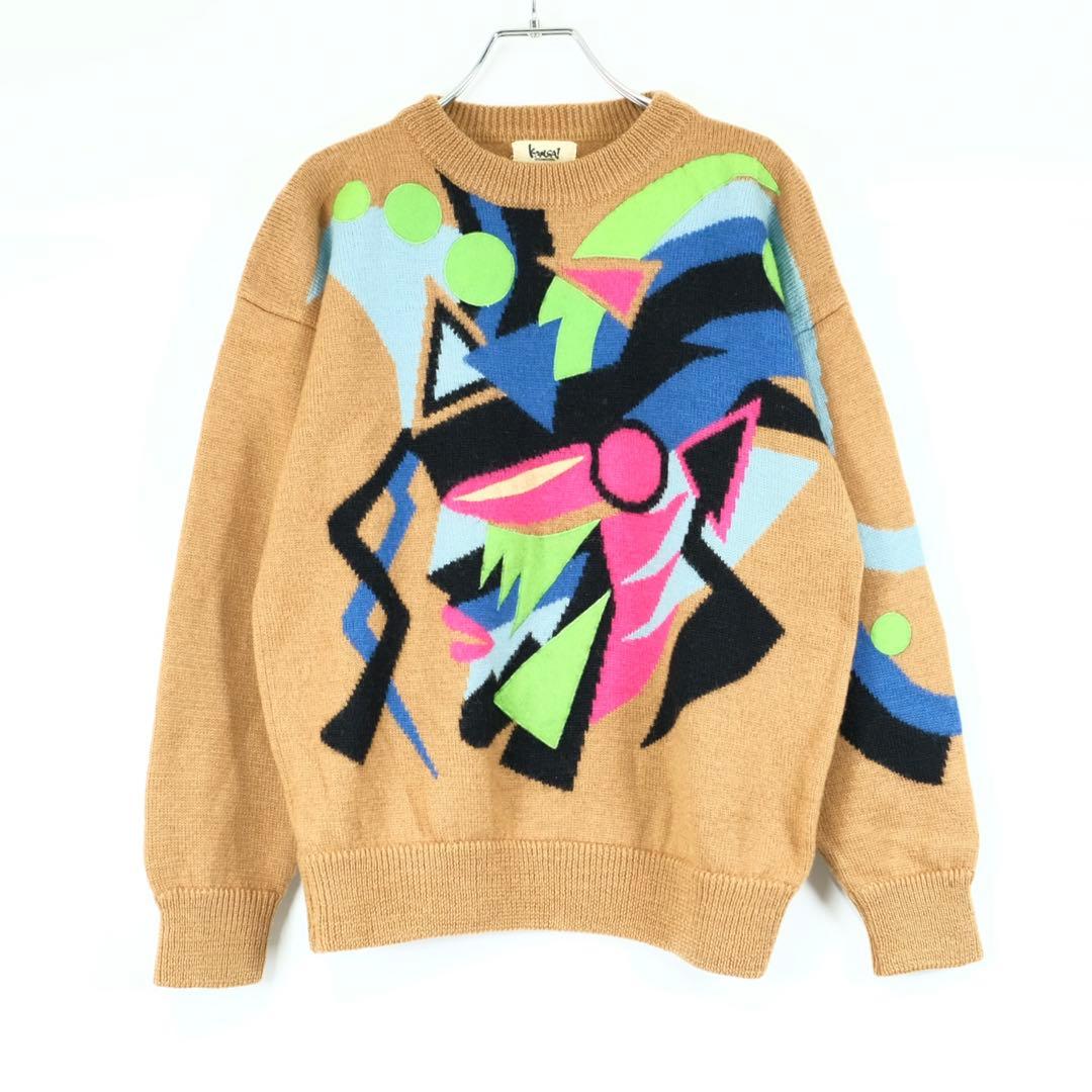 80s 山本寛斎 KANSAI INTERNATIONAL パッチワーク ニット - メルカリ