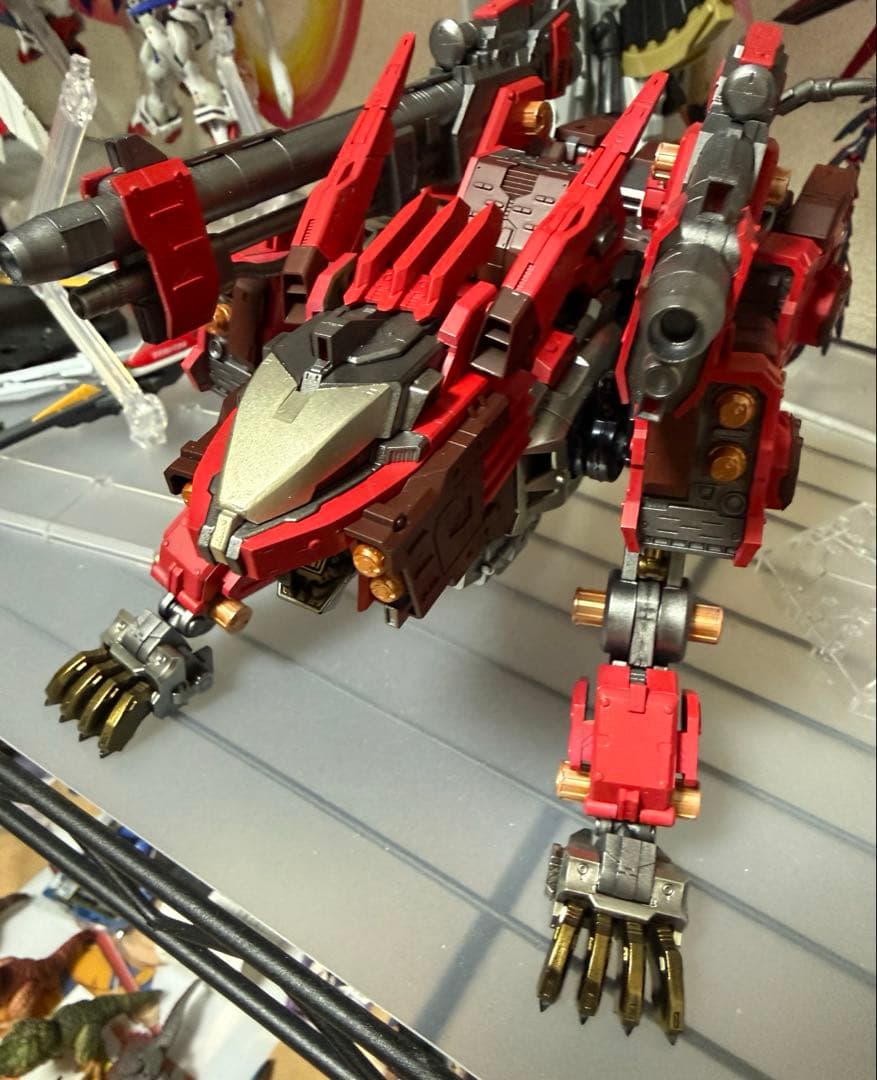 HMM ライガーゼロパンツァー　全塗装 ZOIDS Full Paint] Dye the HMM Liger Zero Panzer crimson red! [HMM