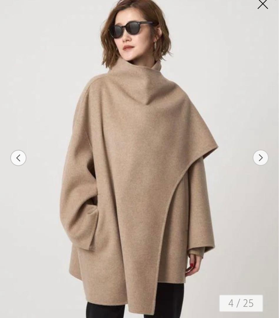 conte リバーストールコート　新品　辺見えみり conte 辺見えみり リバーストールコート グレー - メルカリ