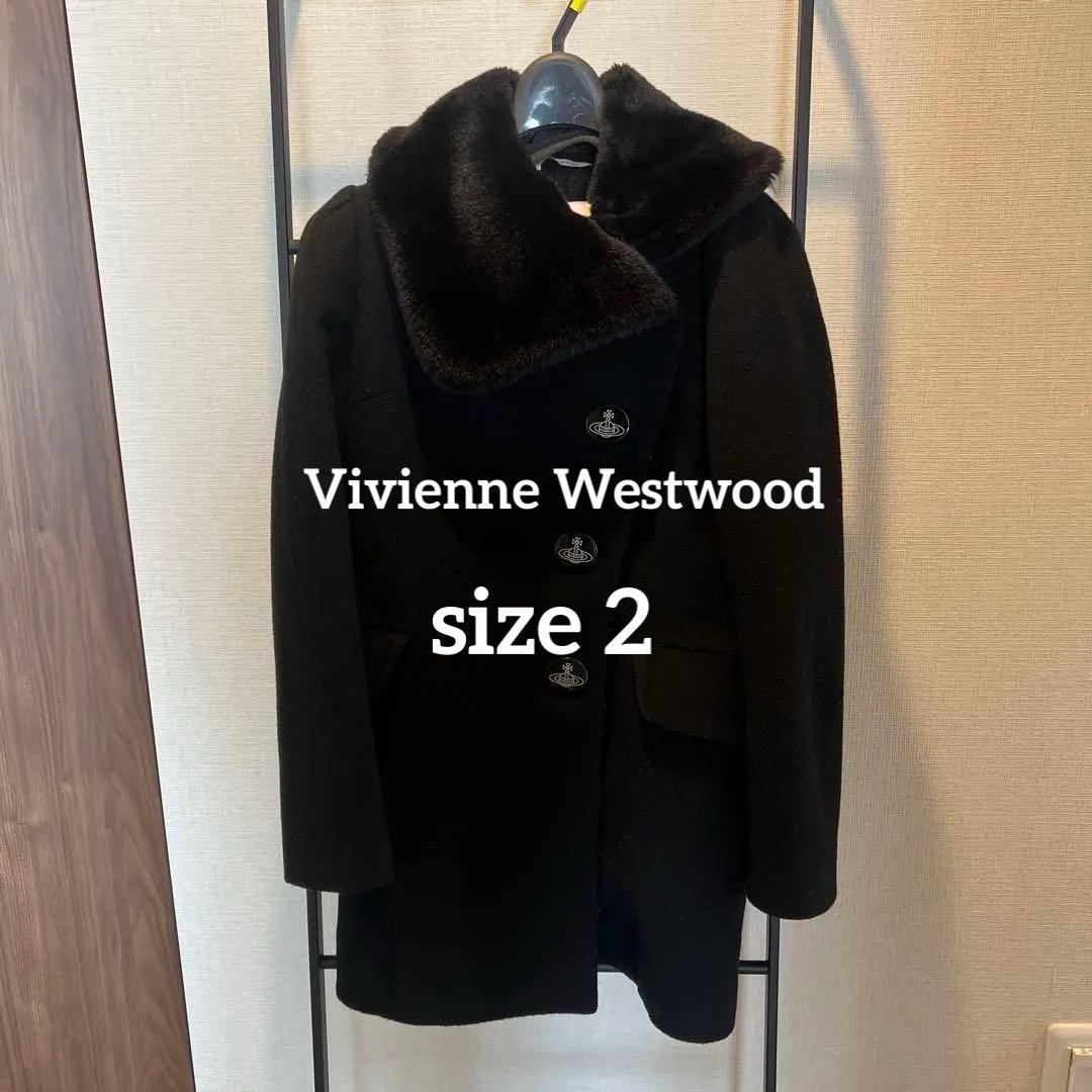 Vivienne Westwood ブラックファー付コート 中古・古着通販】Vivienne Westwood RED LABEL (ヴィヴィアンウエスト