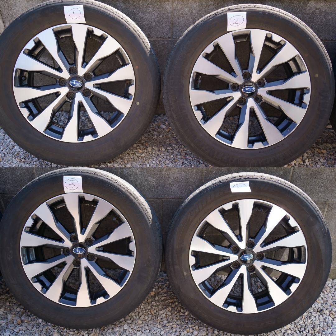 レガシィアウトバックBS9純正ホイール4本セット 18インチ7J+55エンケイ製