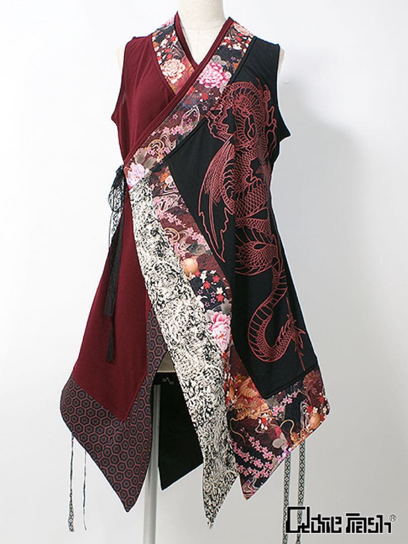 【新品】Qutie Frash キューティフラッシュ インナーチュニック レッド QutieFrash/キューティーフラッシュ 9920-CT 和柄インナーチュニック