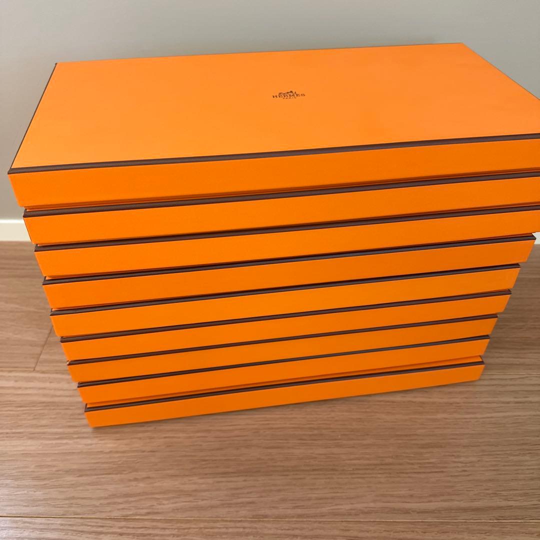 エルメス空箱カレジェアン（カシシルショール用）とリボン9個セット HERMES（エルメス） ショール カレジェアン140 カシシル 『Manufacture