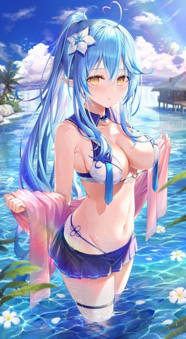 【特大】受注生産 水着雪花ラミィタペストリー 広店】開封済 特大サイズ 水着ラミィ タペストリー ホロライブ Rin