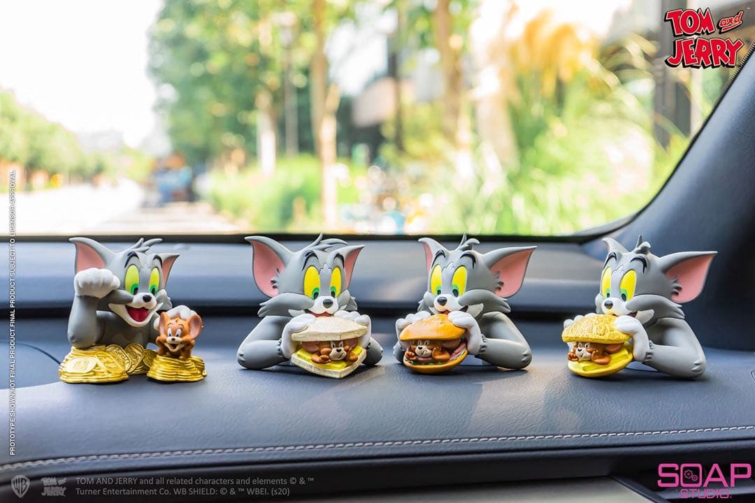 トムとジェリー フィギュア 車載せ ミニバスト 招き猫//ソープスタジオ