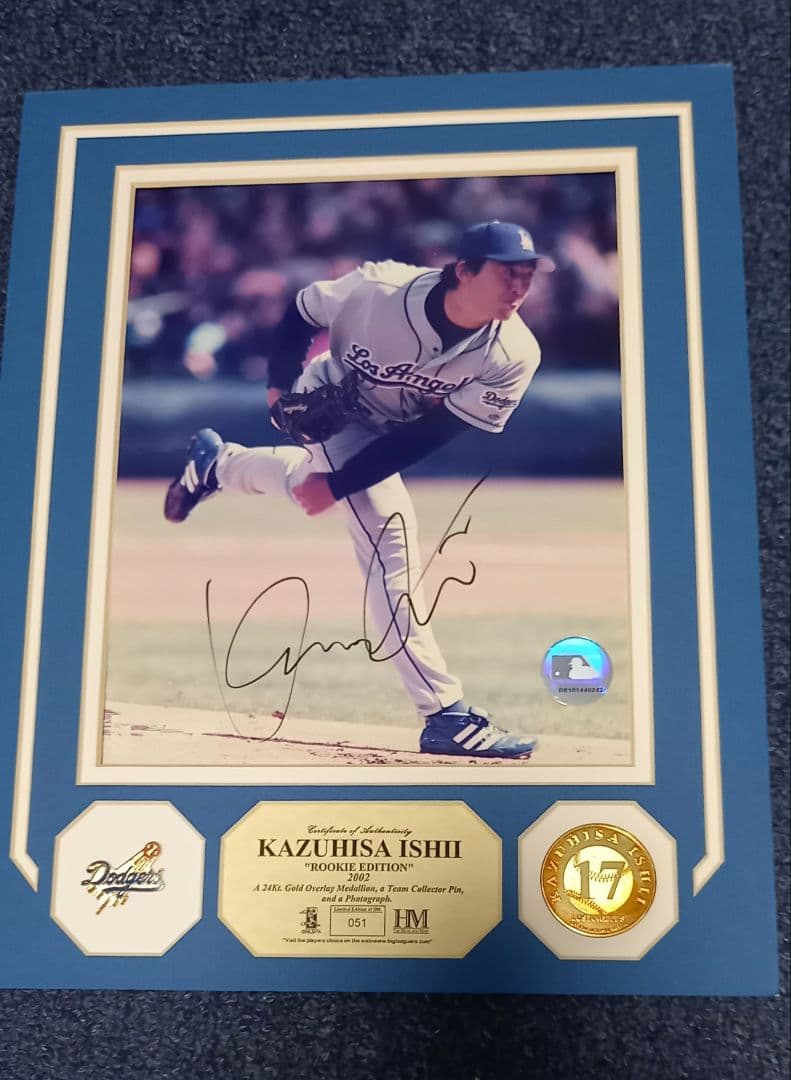 MLB、直筆サイン、石井一久、ルーキーイヤー記念パネル、限定商品