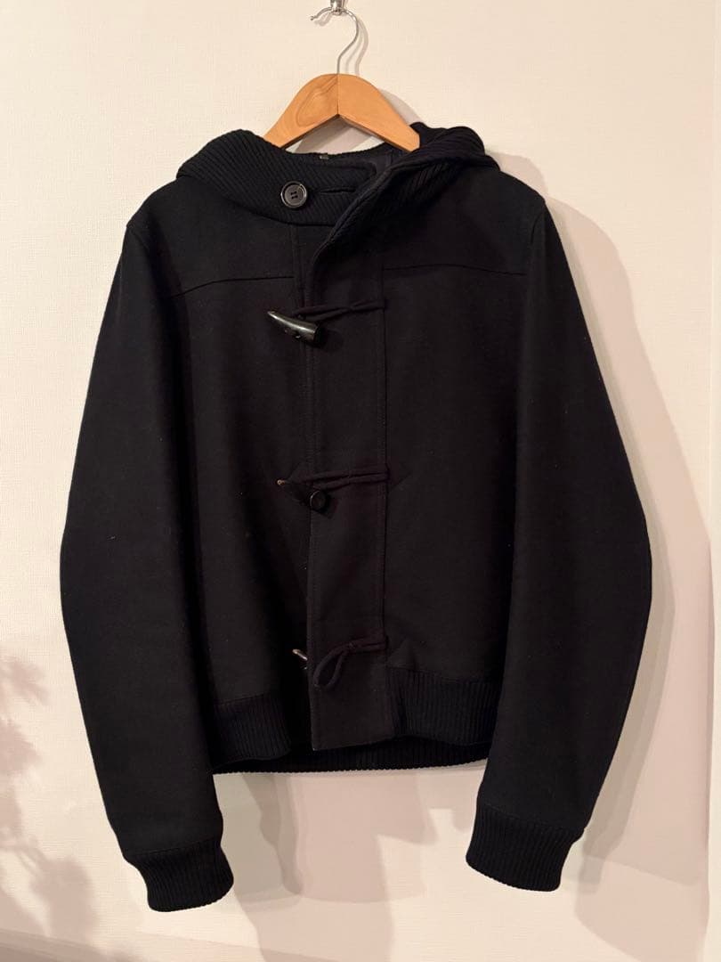 Dior ダッフルジャケット フード付き ブラック S 美品 Dior HOMME ダッフルコート ジャケット06AWエディ期 SIze44
