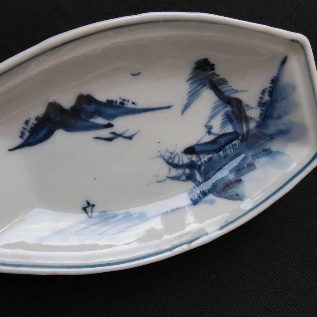 大正～昭和初期 古伊万里 舟形皿 染付山水 5客揃 骨董 古物 - メルカリ